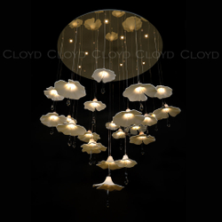 Люстра Cloyd SHANGRILA C33 / выс. 120 см - керамика - золото (арт.11334)
