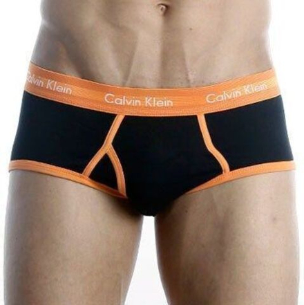 Мужские трусы брифы Calvin Klein 365 Black Orange Brief CK17202
