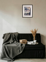 Картина авторская акварельная в паспарту 30х40 см на стену для интерьера "Индустриальный пейзаж"