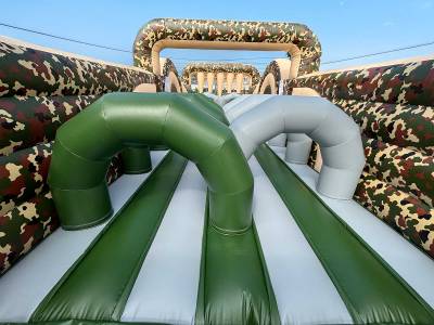 Надувная полоса препятствий «Патриот», 4 блока, 22х4х5 м