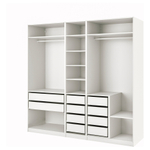 Гардероб PAX IKEA (комбинация) с 10 ящиками 250x58x236 см (белый) 250*58*236 см, Белый   Фиеста
