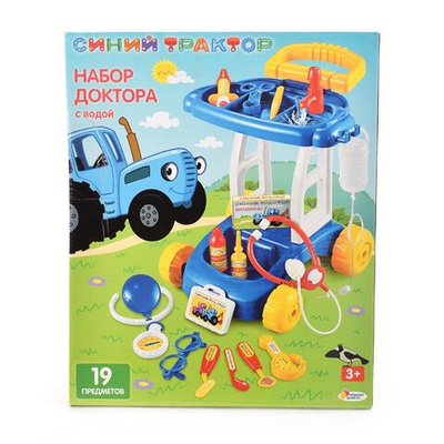 Набор доктора "Синий трактор" вода, коробка ZY934315-R (Играем вместе)