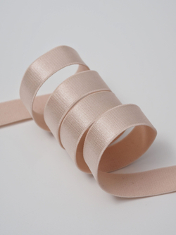 Резинка бретелечная глянцевая цвет серебристый пион ширина 15 мм