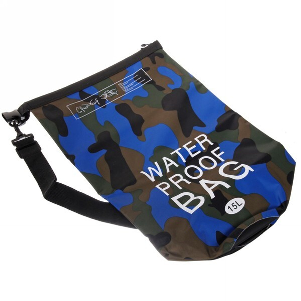 Гермомешок 15л армированный камуфляж, ПВХ