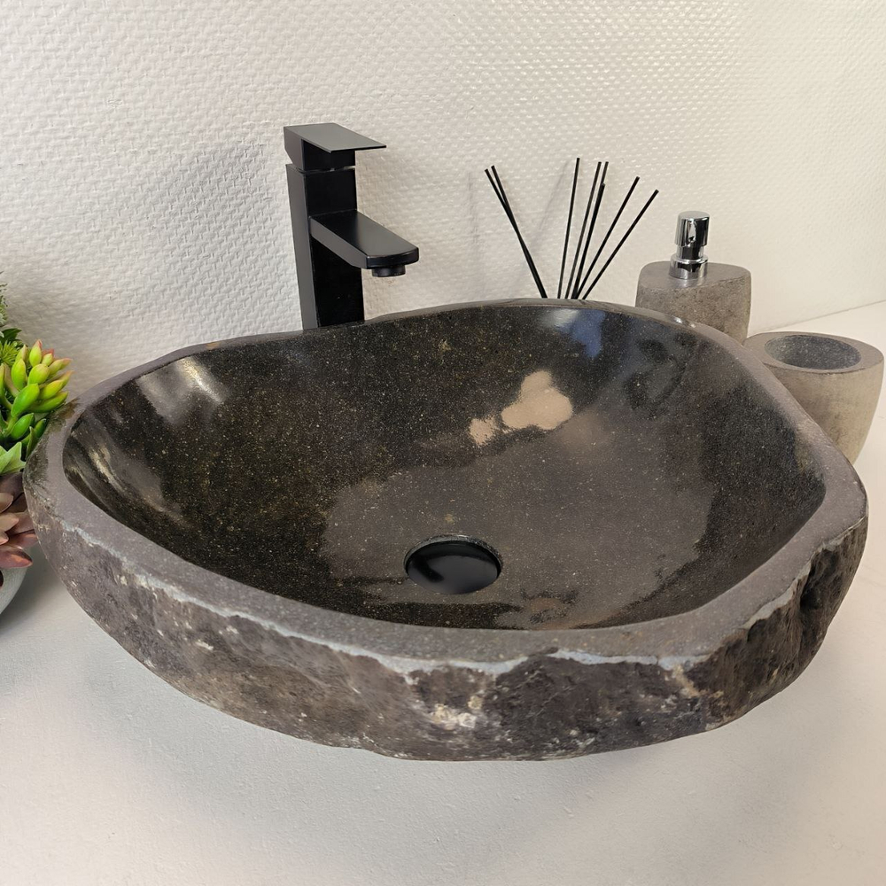 Раковина из речного камня RS-65370 49*46*15 0856