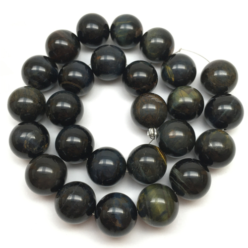 Соколиный глаз 16 м, бусины - шарики