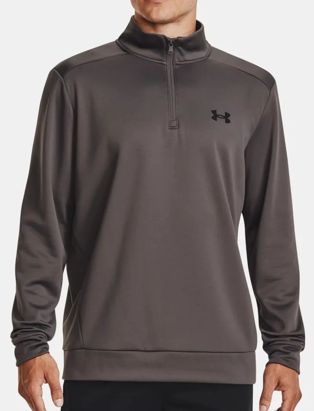 Куртка теннисная Under Armour Men's Armour Fleece 1/4 Zip - fresh clay/black