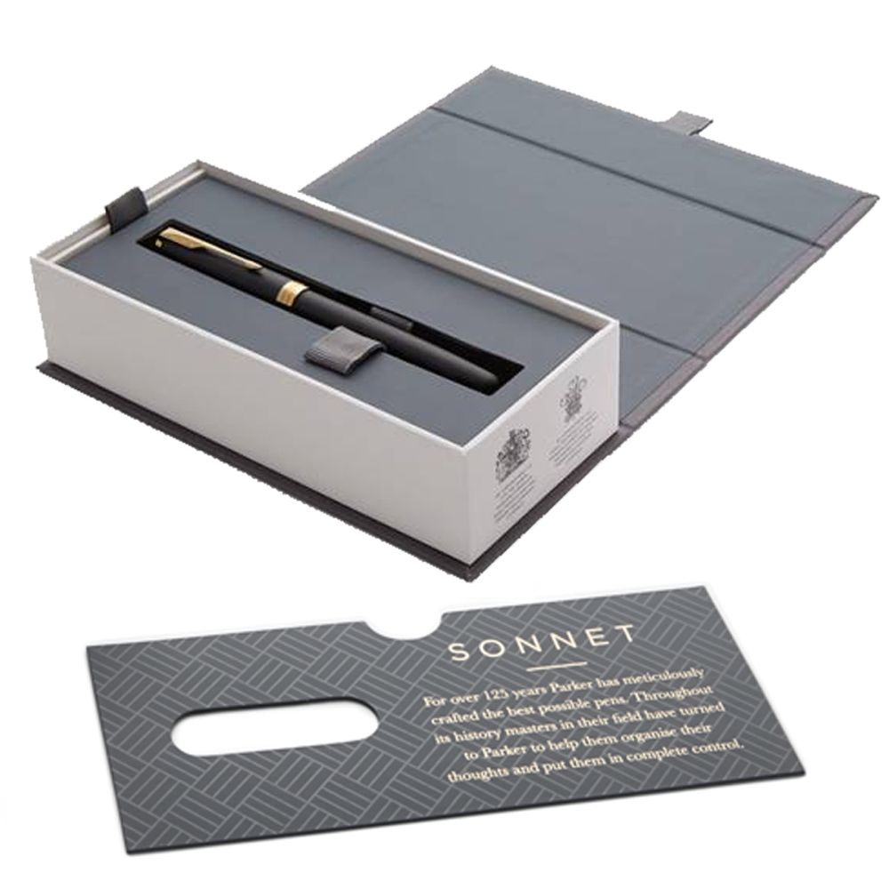 Перьевая ручка Parker Sonnet Core F528 Matte Black GT перо сталь F (1931516)