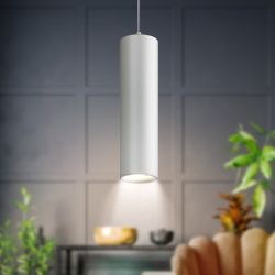 PL1 GU10 WH 300 Подсветка ЭРА подвесной, GU10, D80*300мм, белый | Подвесные светильники