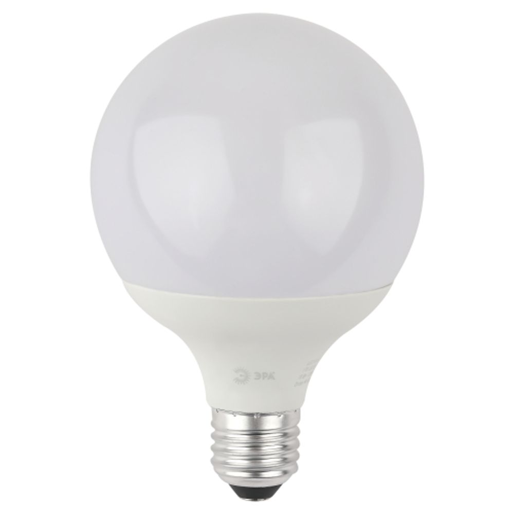 Лампа светодиодная ЭРА STD LED G95-15W-2700K-E27 15Вт шар теплый белый свет Е27 | Лампы cветодиодные Шар (G/P)