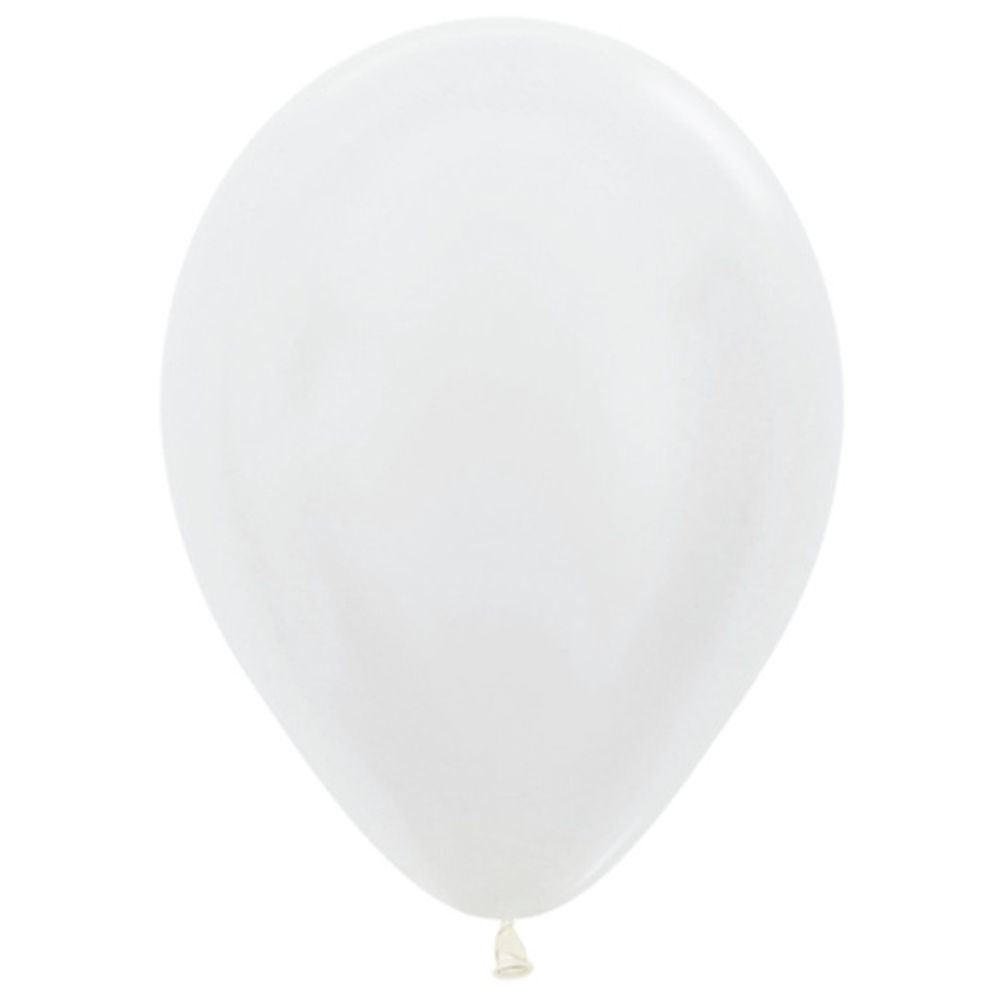 Воздушные шары Sempertex, цвет 405 перламутр, белый, 100 шт. размер 5&quot;
