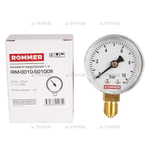 RIM-0010-501008 Манометр ROMMER радиальный. Корпус Dn 50 мм 1/4 , 0...10 бар, кл.2.5