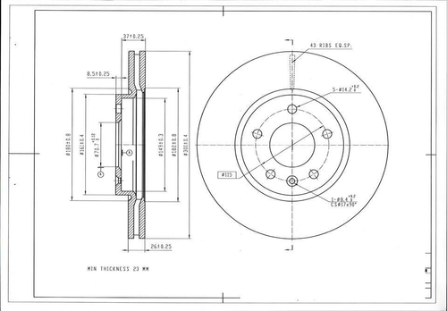 Диск тормозной передний AVANTECH BR3018S