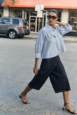 ZARA ДЛИННЫЕ ДЖИНСОВЫЕ ШОРТЫ Z1975, СИНИЙ