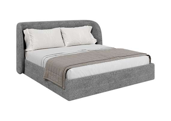 Кровать двуспальная Classic 180 см (серый, букле)