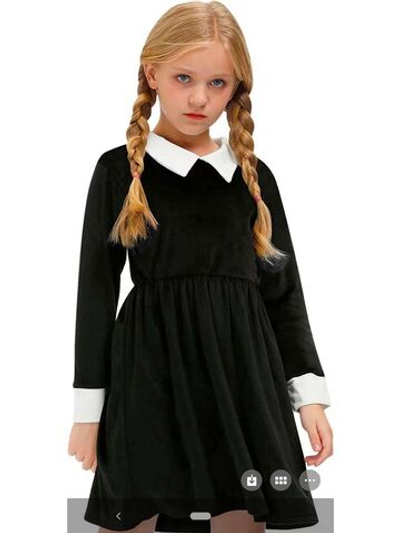 платье из сериала wednesday addams на Хэллоуин