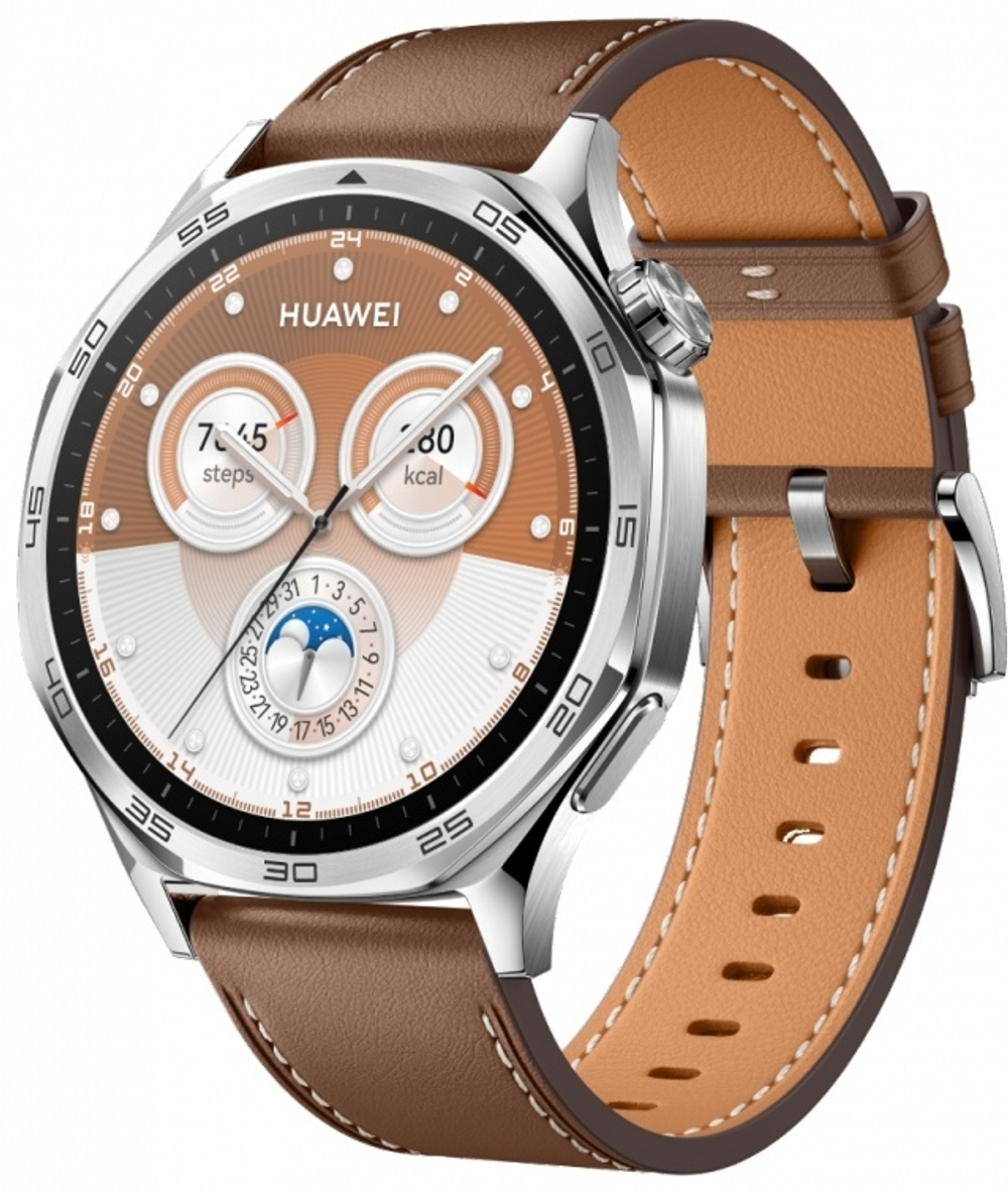 Смарт-часы Huawei Watch GT 5 46 мм серебристый-коричневый