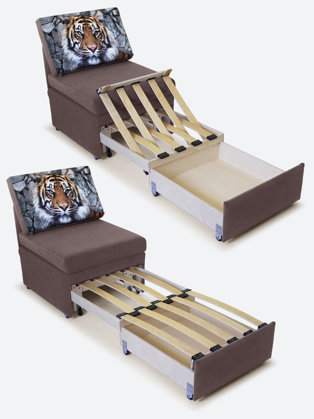 Кресло-кровать "Миник", купон Тигр