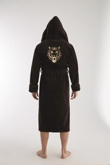 Халат мужской с капюшоном 1300 коричневый Nusa Турция