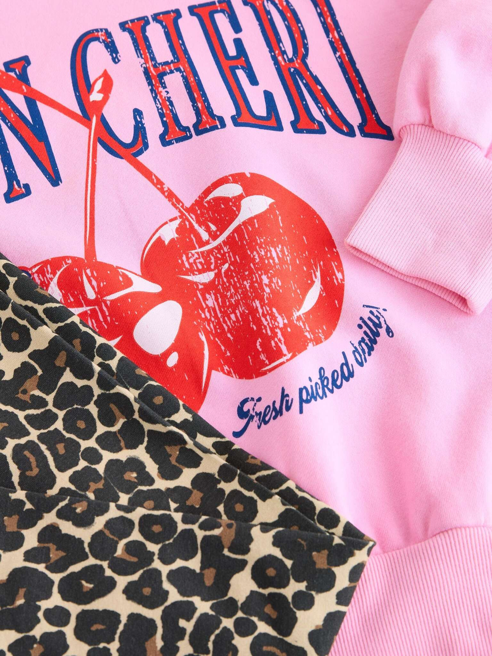 Толстовка и легинсы в комплекте для девочки Next E61-411, Розовый, Коричневый