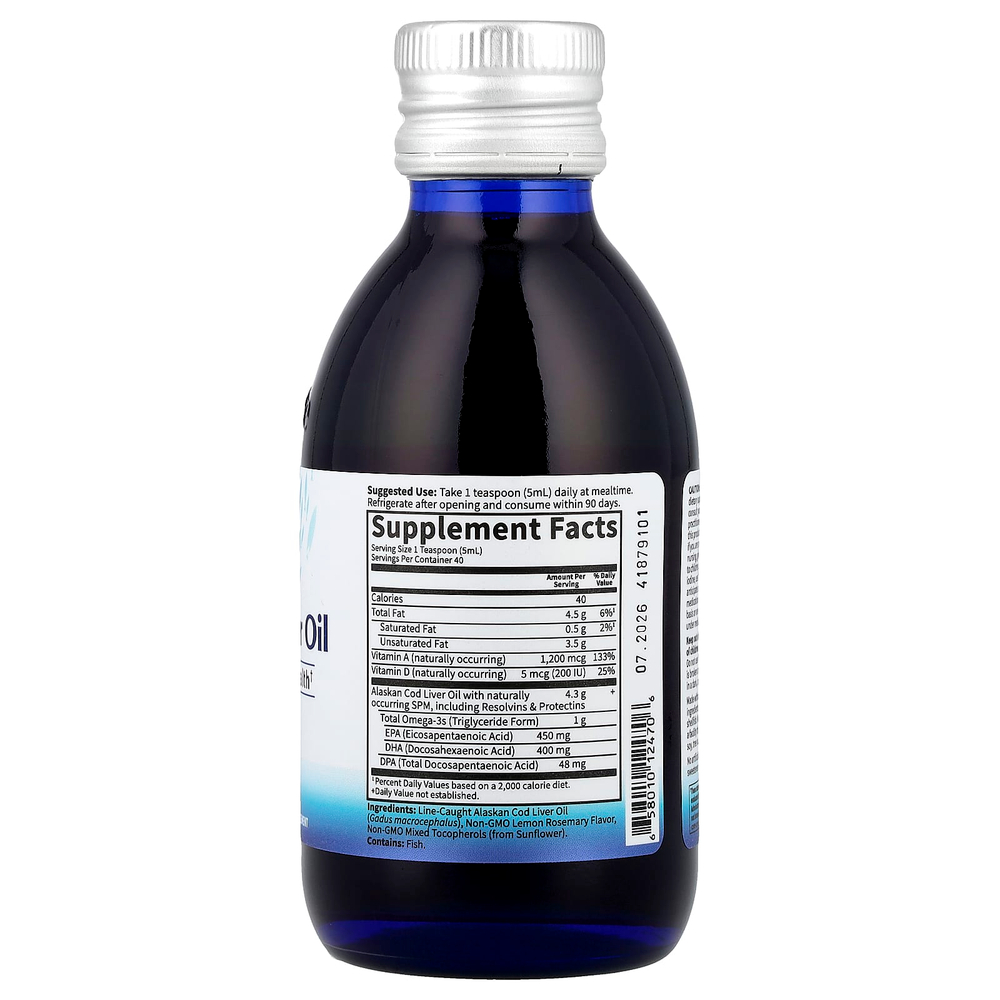 Garden of Life, Компания Dr. Formulated, жир печени аляскинской трески, лимон, 200 мл (6,76 жидк. Унции)