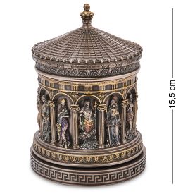 Veronese WS-1484 Шкатулка «Греческий пантеон» ротунда вращ.