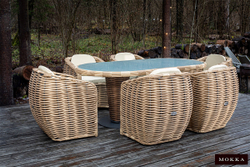 MOKKA MAJORCA стол обеденный, цвет соломенный