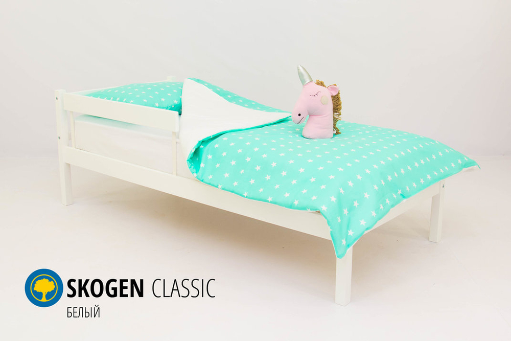 Детская кровать тахта с бортиком Бельмарко Svogen белый
