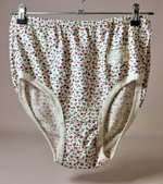 Трусы женские 1 шт., хлопок, размер 56, цвет белый с узором