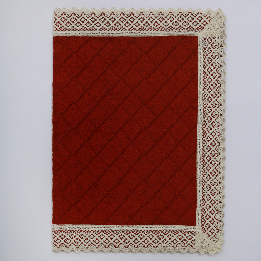 Коврик для ванной 60х90 Old Florence Rombetti бордовый