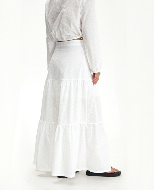 Юбка с ярусами из итальянского шитья