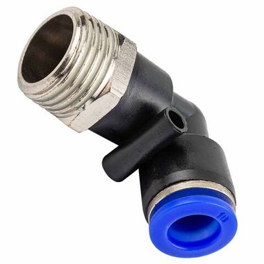 Фитинг угловой для пластиковых трубок 10мм с наружной резьбой 1/2'' Forsage F-SPL10-04