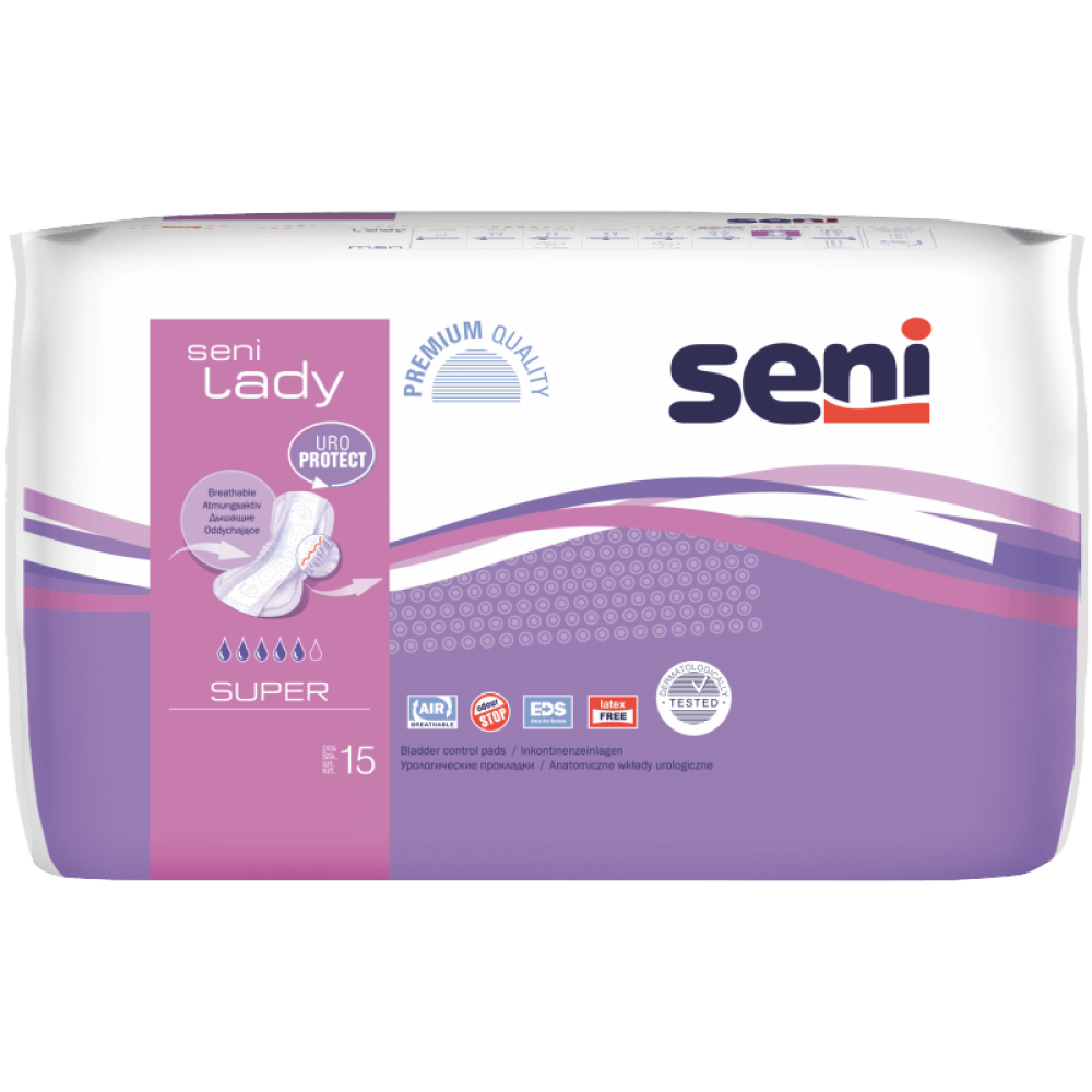 Урологические прокладки-вкладыши Seni Lady Super