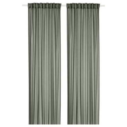 IKEA STENFRÖ  (ИКЕА СТЕНФРÖ)  -  Шторы, 2 шт, на ленте/зеленые, 145x300 см