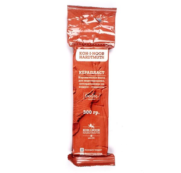 Масса для моделирования самозатвердевающая КЕРАПЛАСТ терракотовая, 300г.