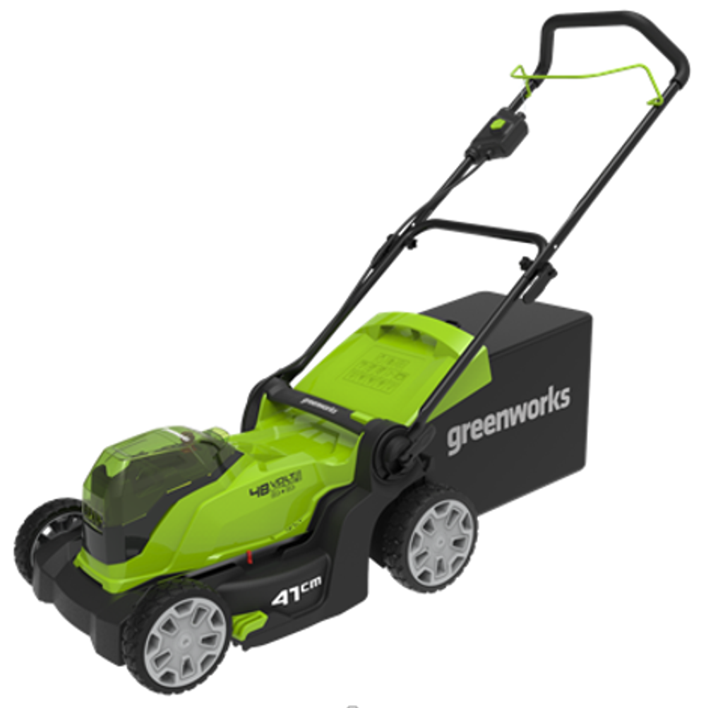 Аккумуляторная газонокосилка Greenworks G24X2LM41, 2512607,24+24v (48v), 41 см,