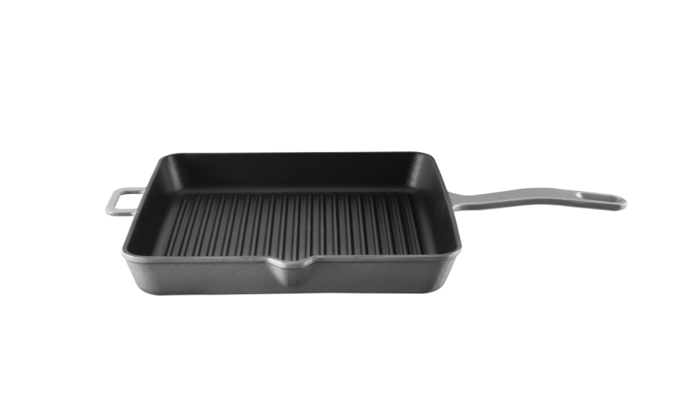 Сковорода-гриль квадратная 30х30см Voeux Gracieuse серая