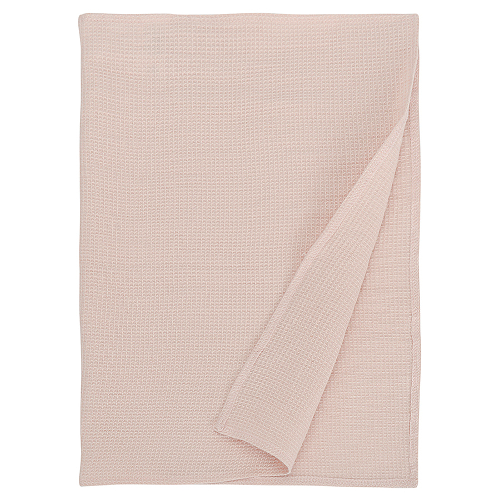 Набор из двух вафельных полотенец изо льна цвета пыльной розы из коллекции essential, 50х70 см