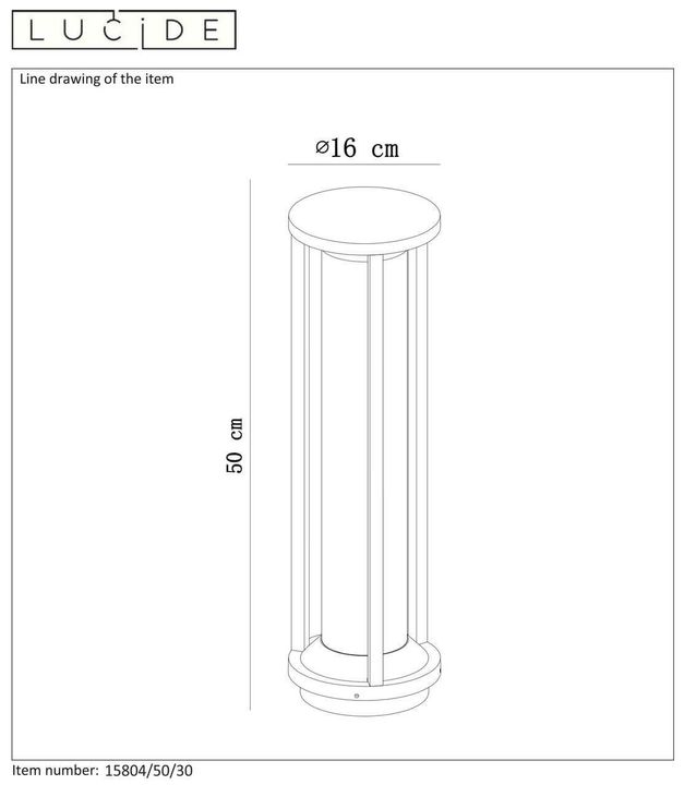 Уличный светильник Lucide Cadix 15804/50/30