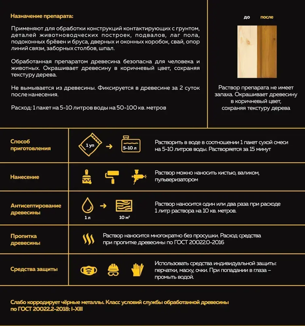 ХМ-11 невымываемый антисептик для древесины на 5-15 л, от плесени, от синевы, от жуков древоточцев, от гнили, окрашивающий