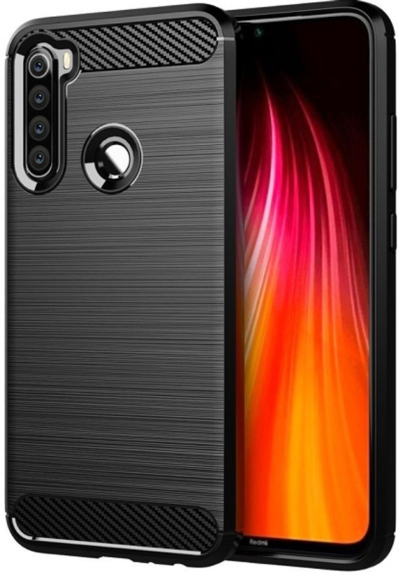 Чехол для Xiaomi Redmi Note 8 цвет Black (черный), серия Carbon от Caseport