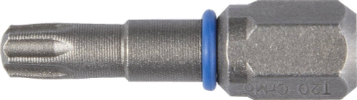 Биты ЗУБР ″ЭКСПЕРТ″ торсионные кованые, обточенные, хромомолибденовая сталь, тип хвостовика C 1/4″, T20, 25мм, 2шт