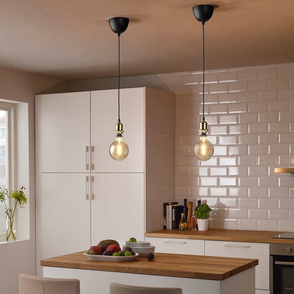 IKEA JÄLLBY  (ИКЕА ЙÄЛЛБЙ)  -  Держатель кабеля, латунная ткань, 1,4 м
