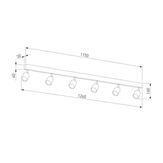 Спот TK Lighting 1022 Top Black Gold