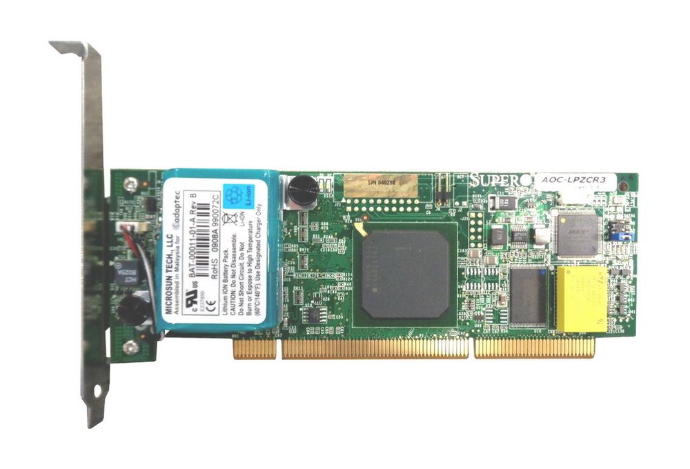 Контроллер SuperMicro RAID i80321 256Mb BBU 0-Channel RAID 50 SATA/SAS/SCSI LP PCI-X AOC-LPZCR3