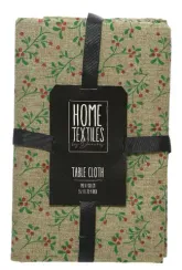 Новогодняя скатерть Лесная ягодка,140х180 см., Kaemingk (668551/1)