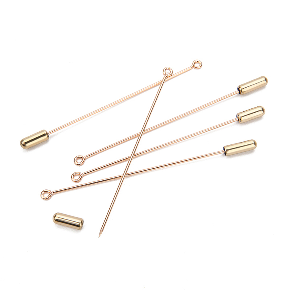 Основа - игла - пин для броши ЗОЛОТАЯ 7 см