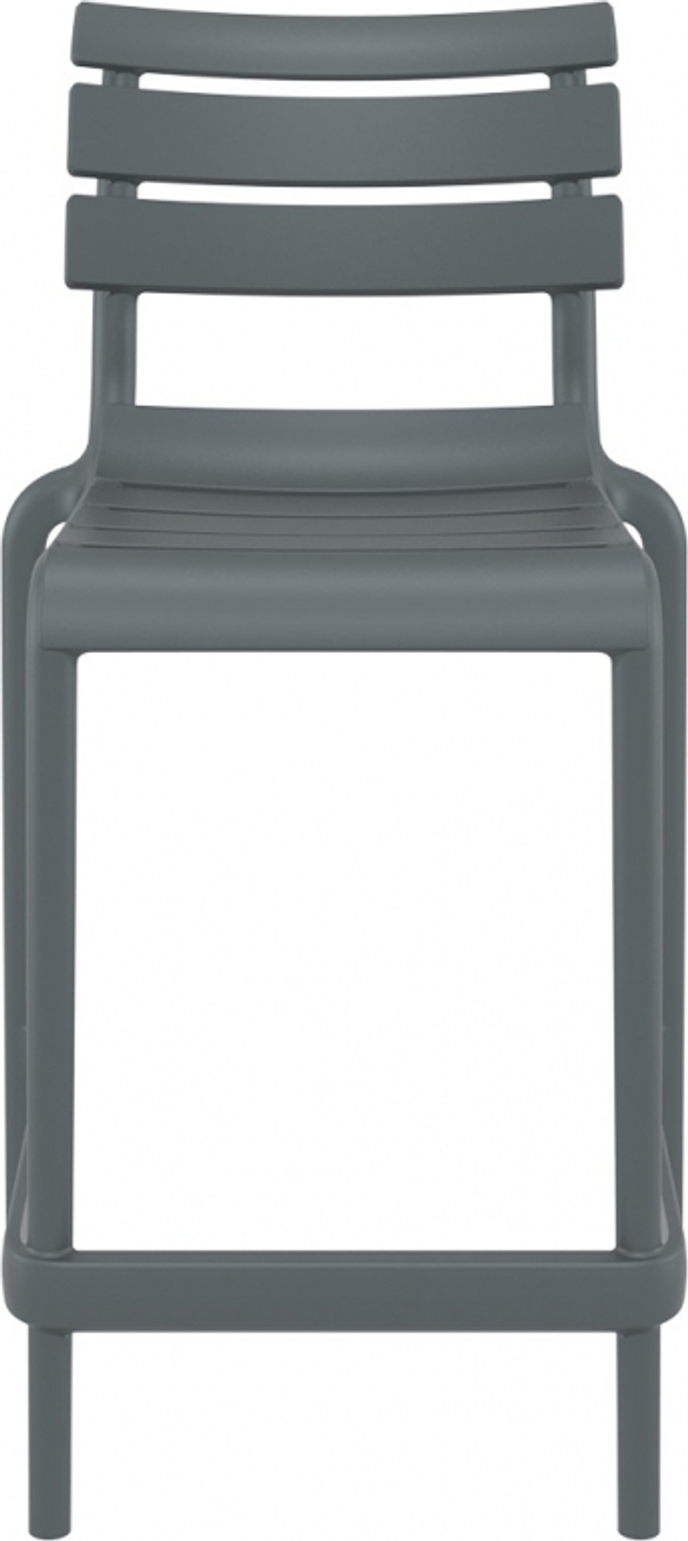 Стул пластиковый полубарный Siesta Contract Helen Bar 65, темно-серый
