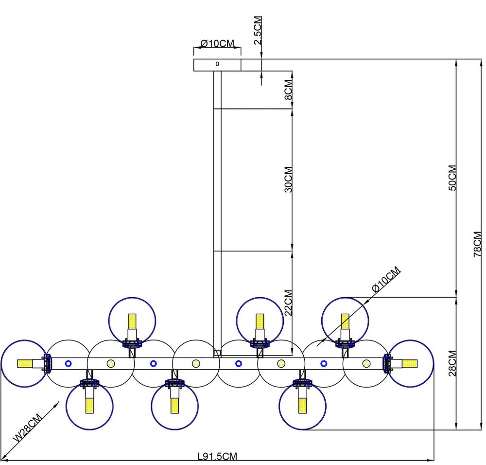 Люстра на штанге Arte Lamp
