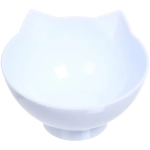 Миска пластиковая на подставке «МУРОЧКИН», цвет белый/черный, 13,5*13см /270мл